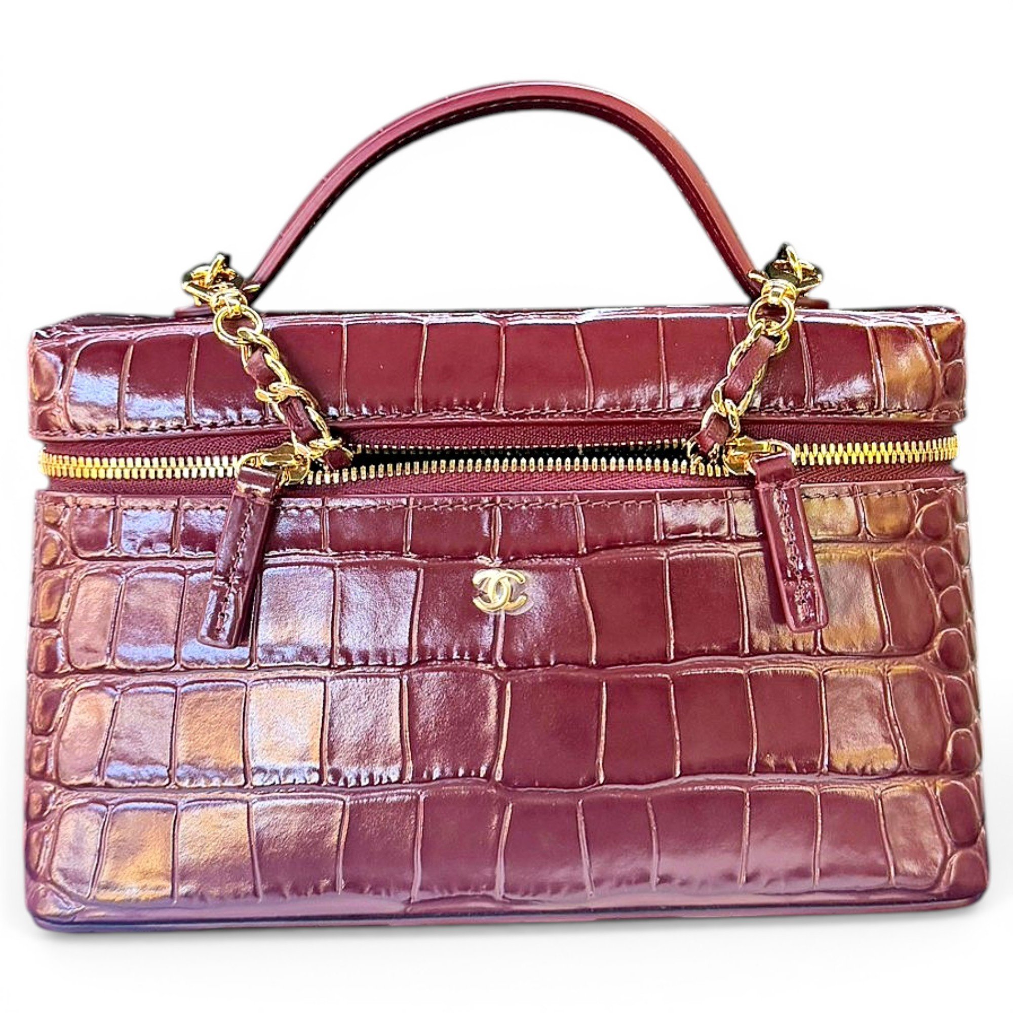 Vanity leather handbag