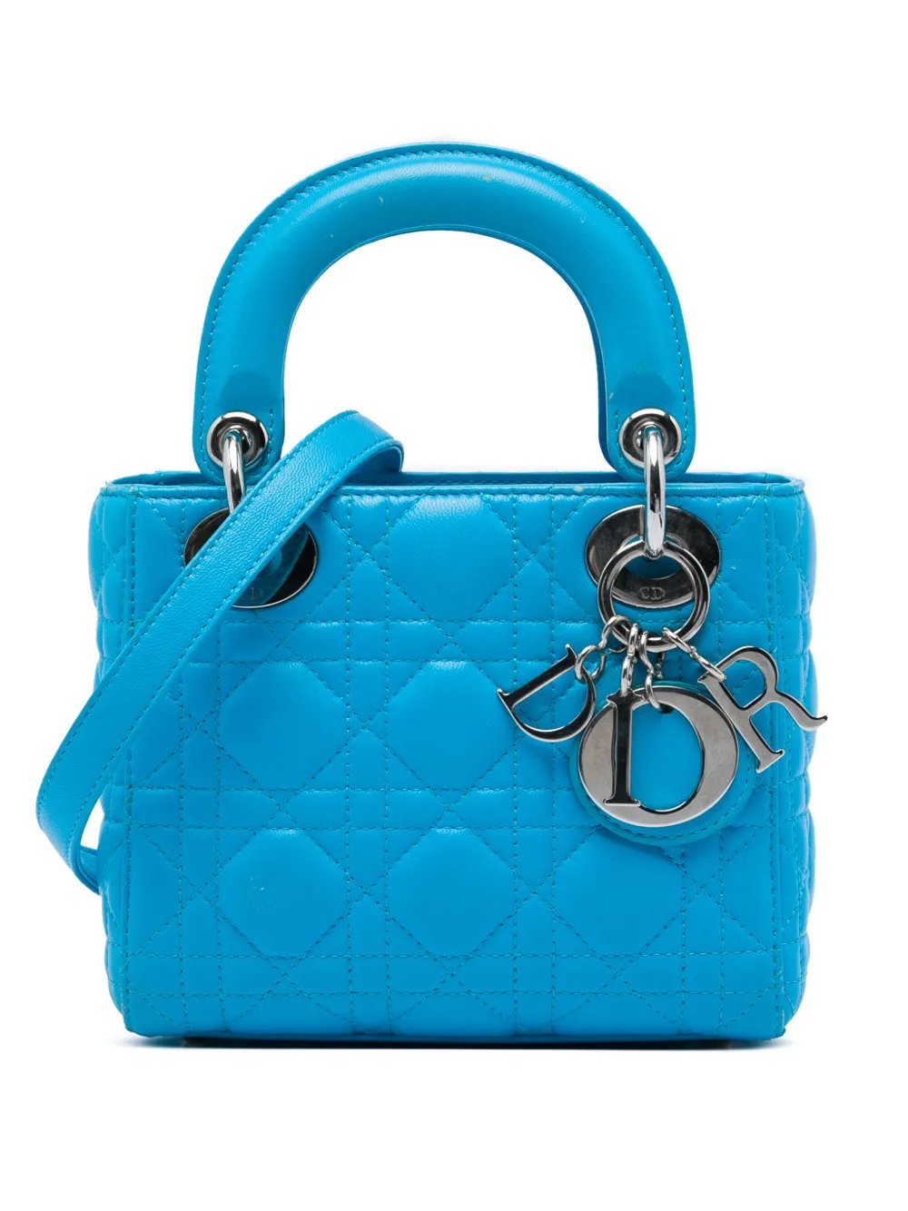 2014 Mini Lambskin Cannage Lady Dior satchel