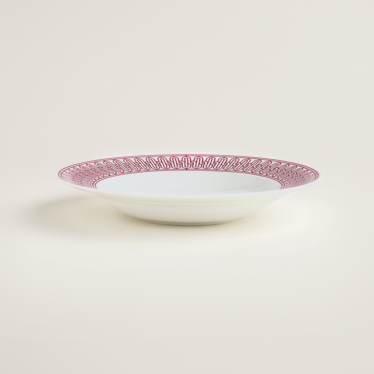 H Deco rouge soup plate