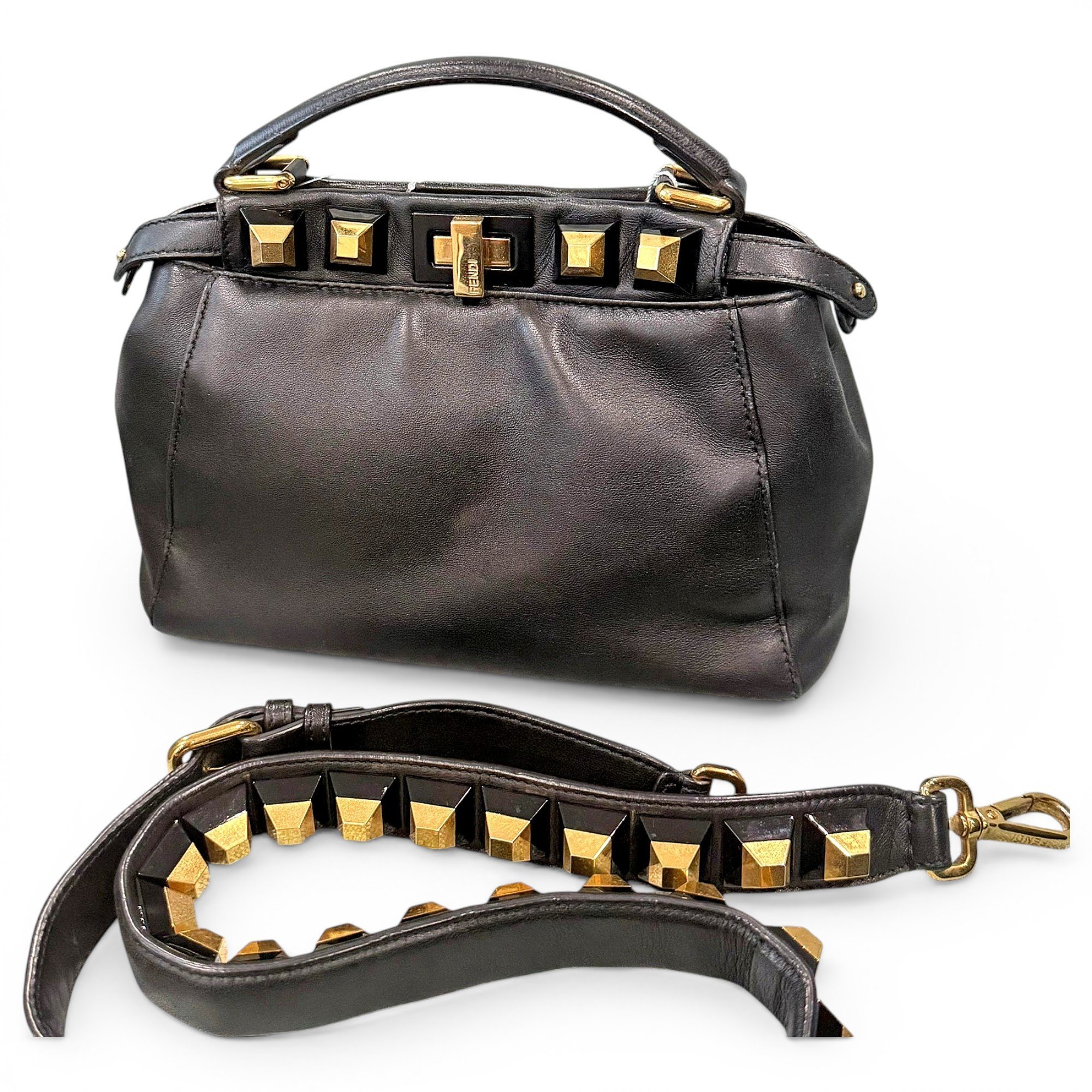 Peekaboo leather handbag