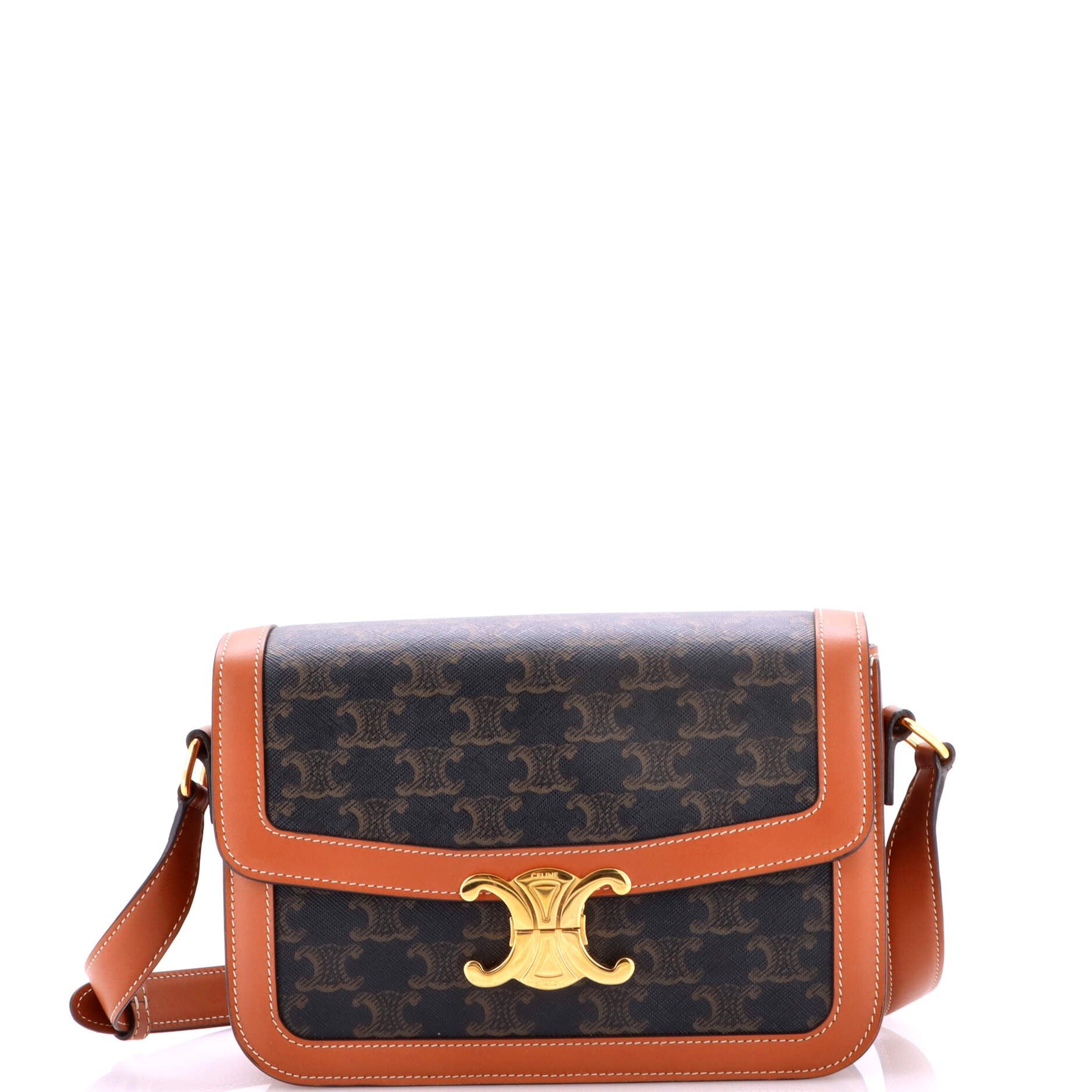 Triomphe Shoulder Bag Triomphe Coated Canvas Medium