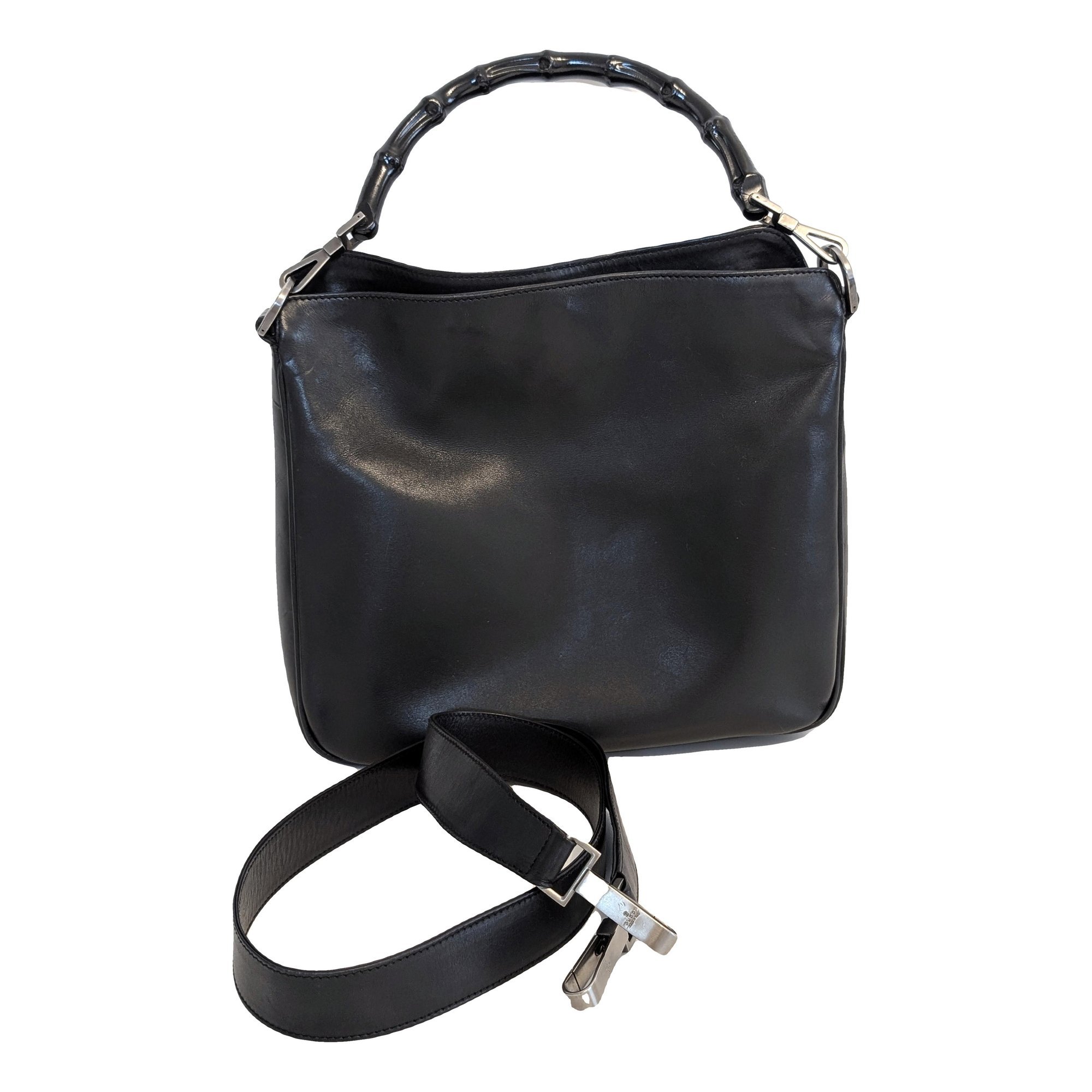 Bamboo Top Handle leather handbag