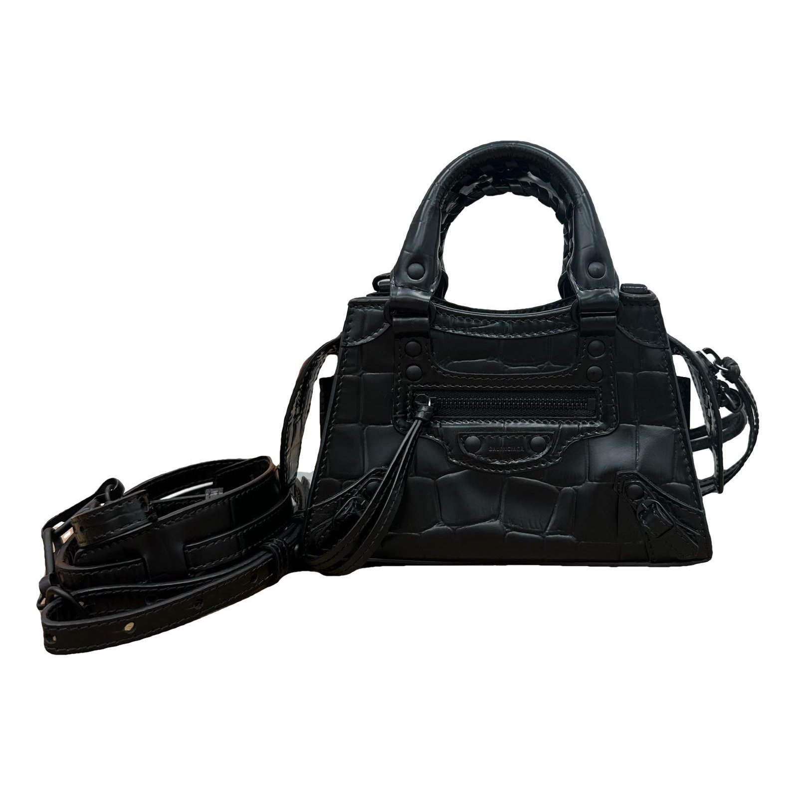 City leather handbag