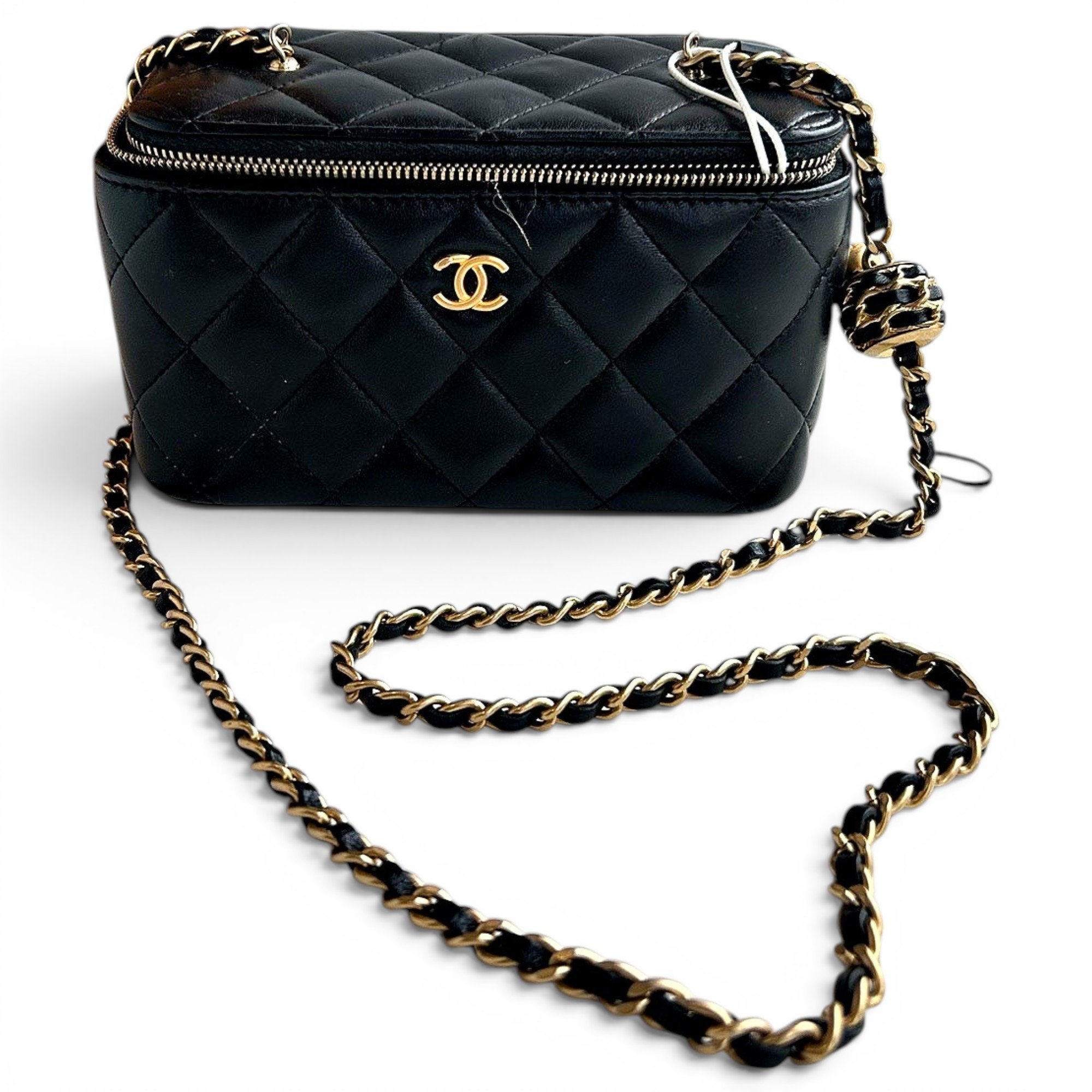 Vanity leather handbag