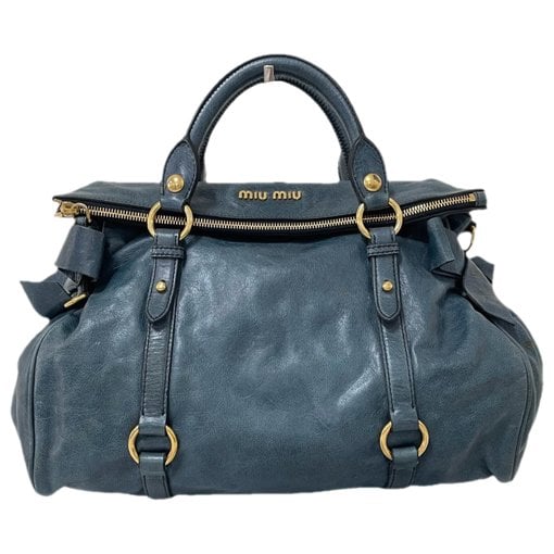 Bow bag leather handbag