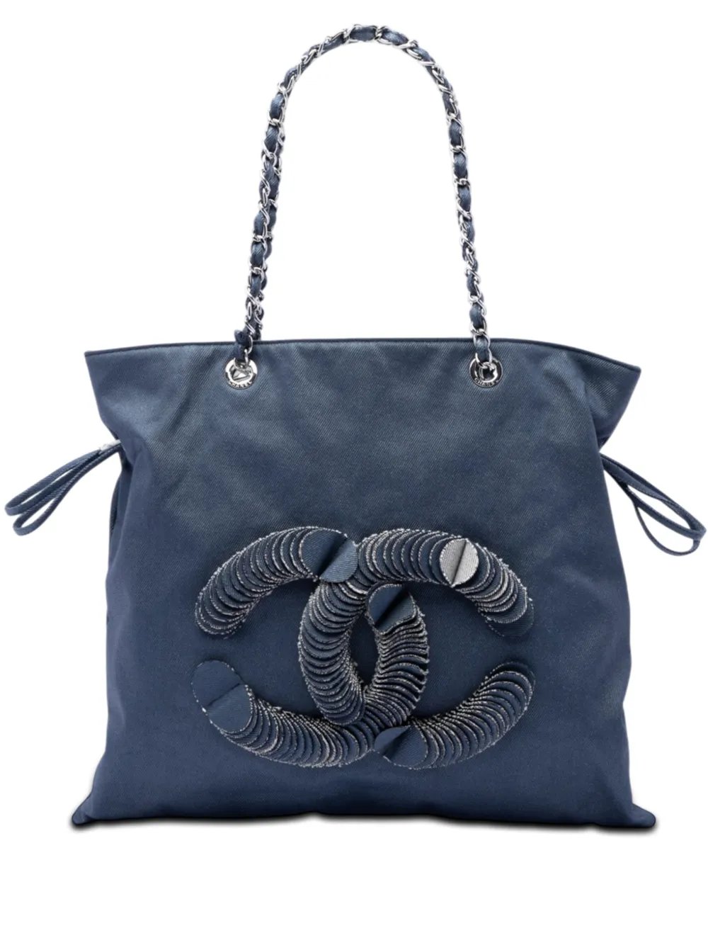 2008-2009 Large Denim CC Disc Bon Bon tote bag