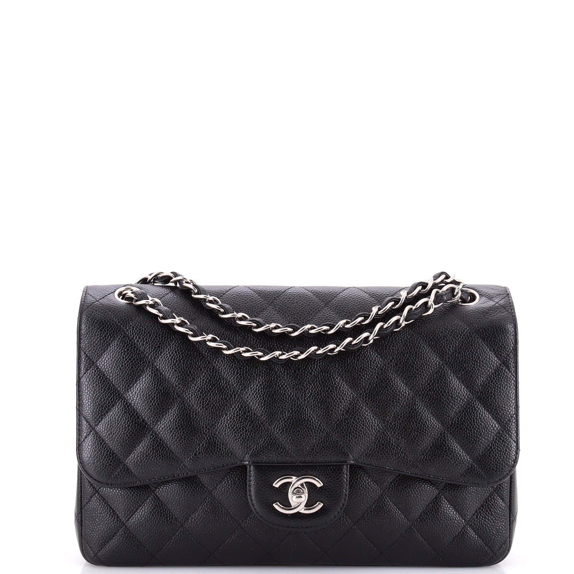 Classic Double Flap Bag Quilted Caviar Jumbo