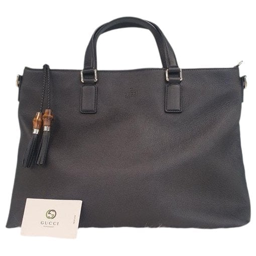 Leather clutch bag