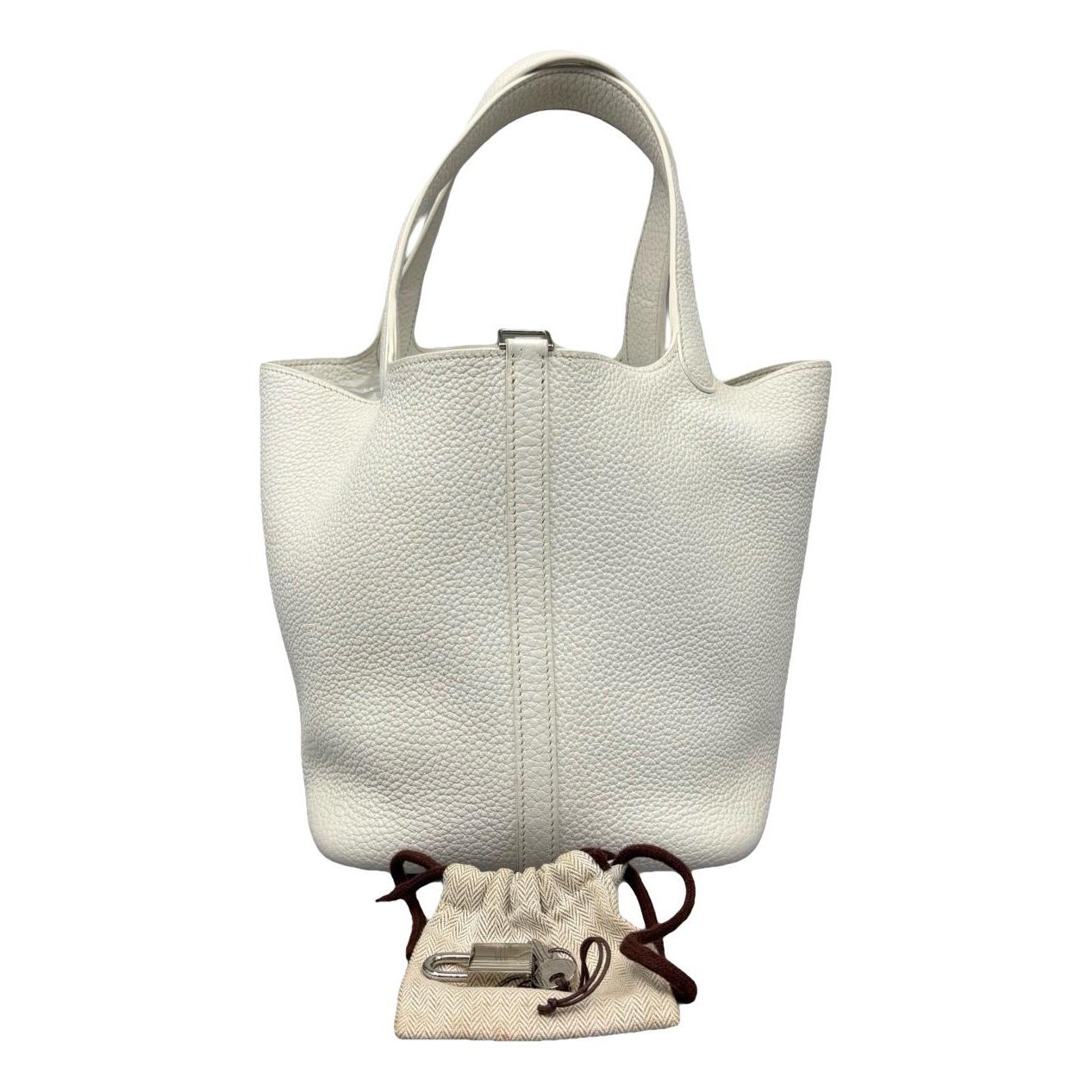 Picotin leather tote