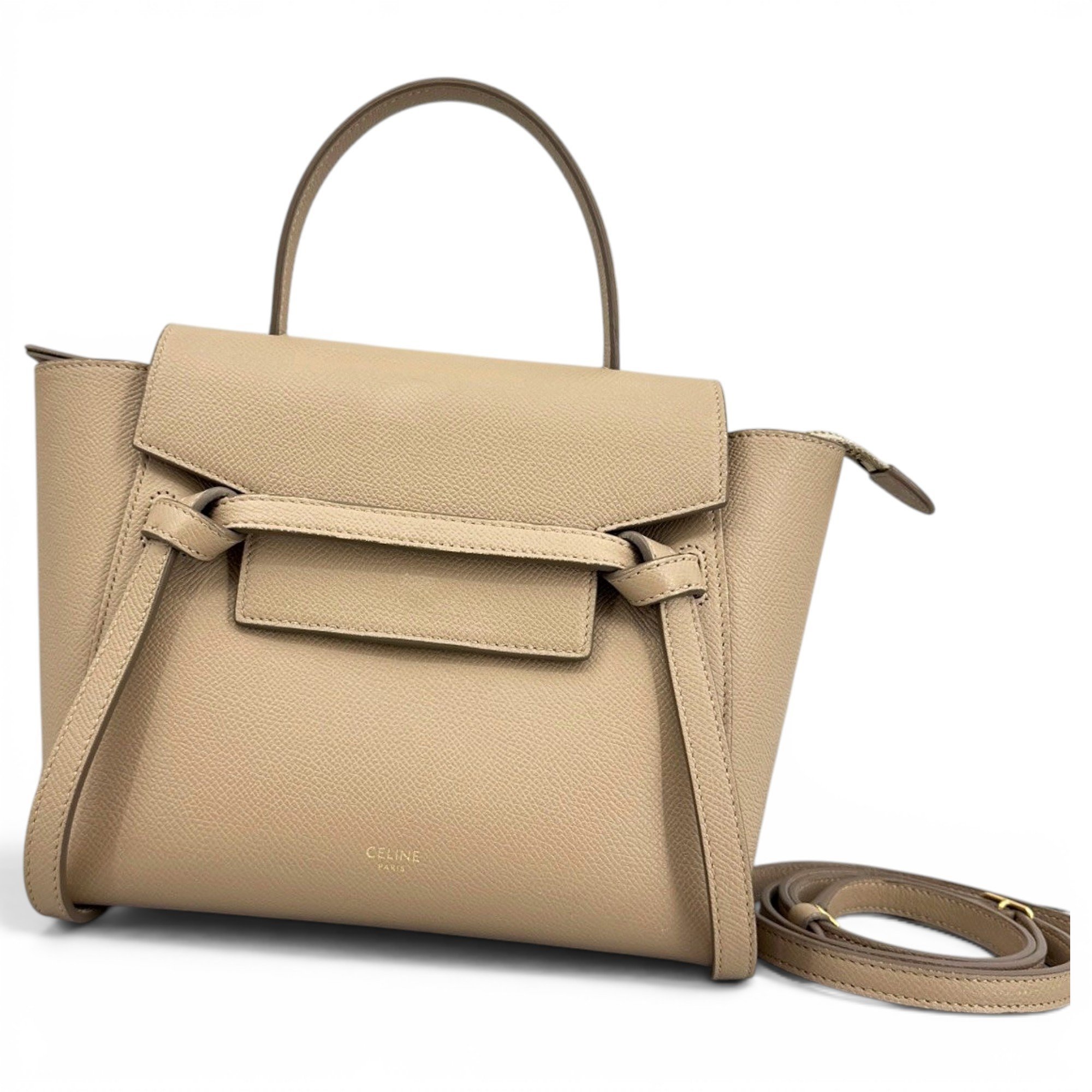 Belt leather handbag