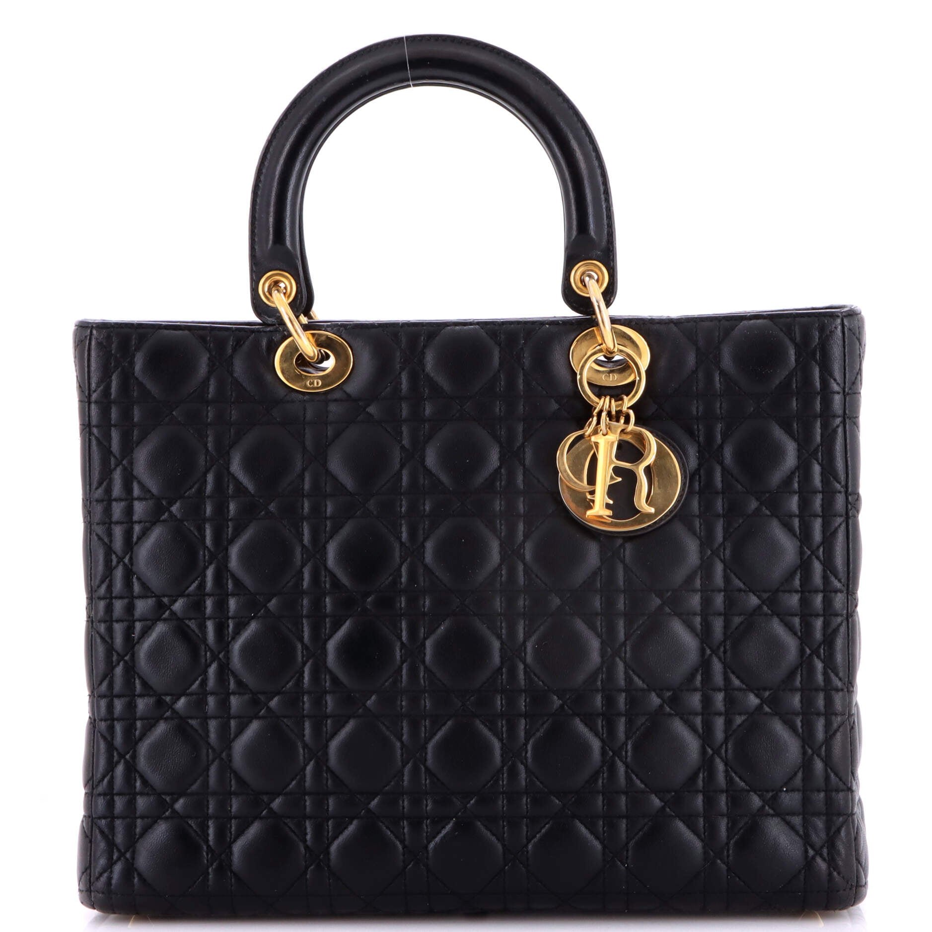 Lady Dior Bag Cannage Quilt Lambskin Large