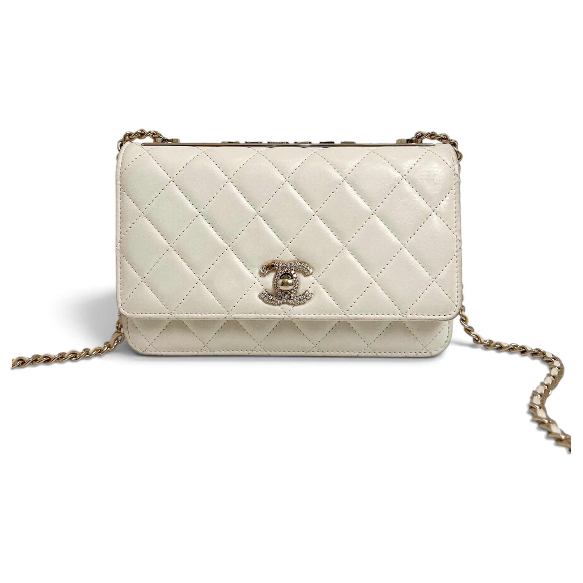 Wallet On Chain leather crossbody bag