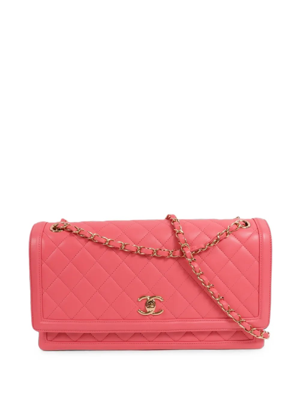 quilted CC turn-lock shoulder bag