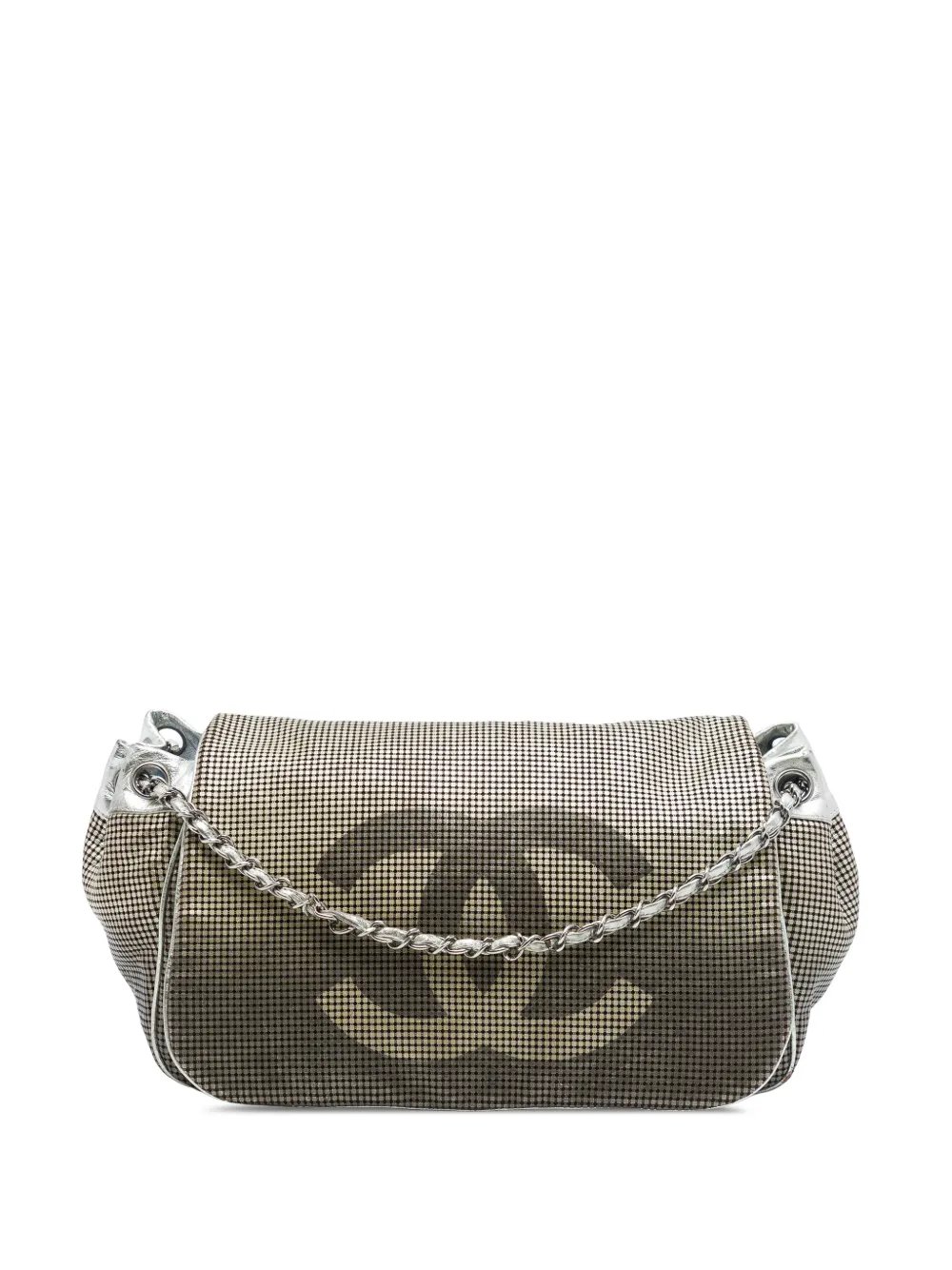 2006-2008 Metallic Perforated Lambskin Hollywood Accordion Flap shoulder bag