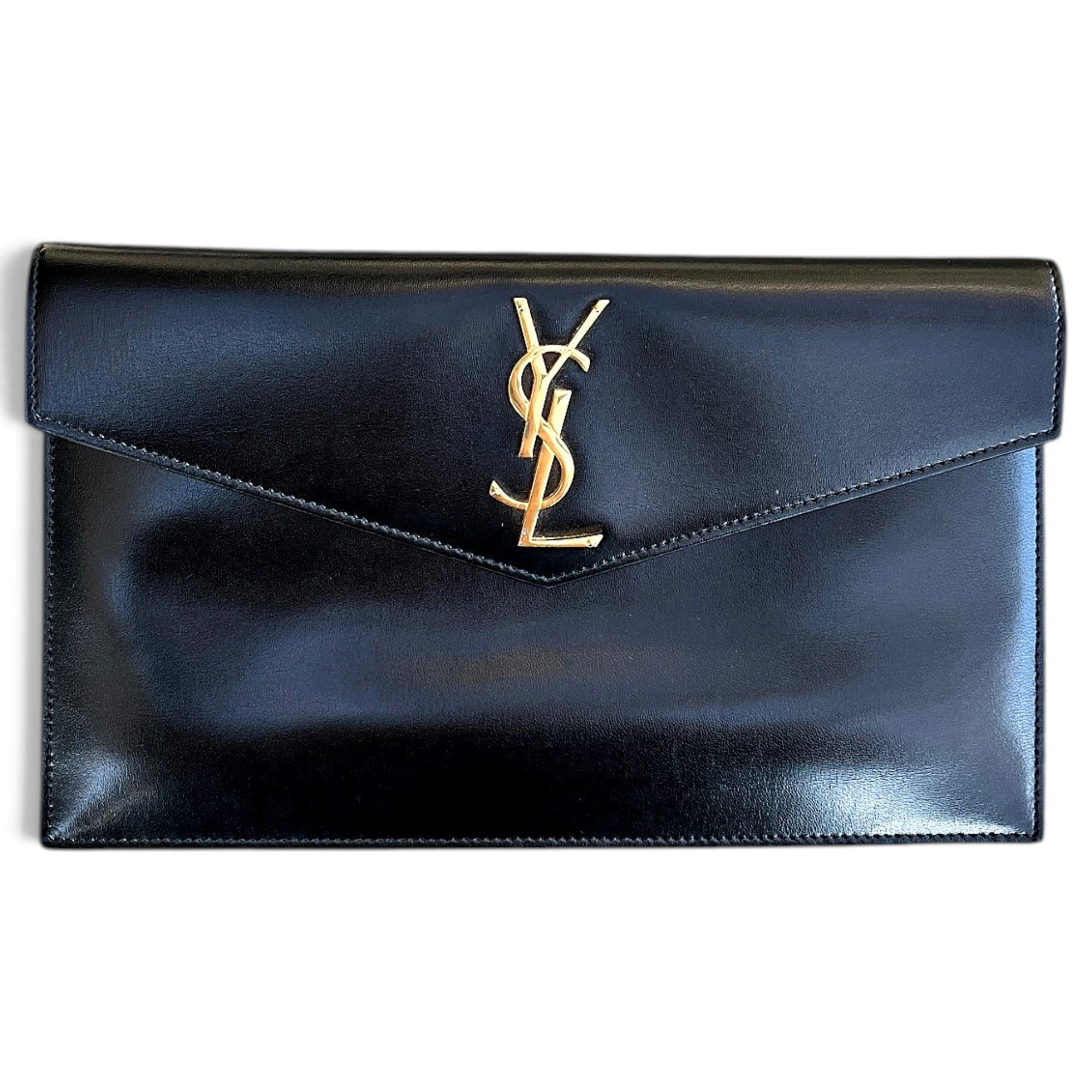 Uptown leather clutch bag