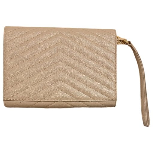 Leather clutch bag