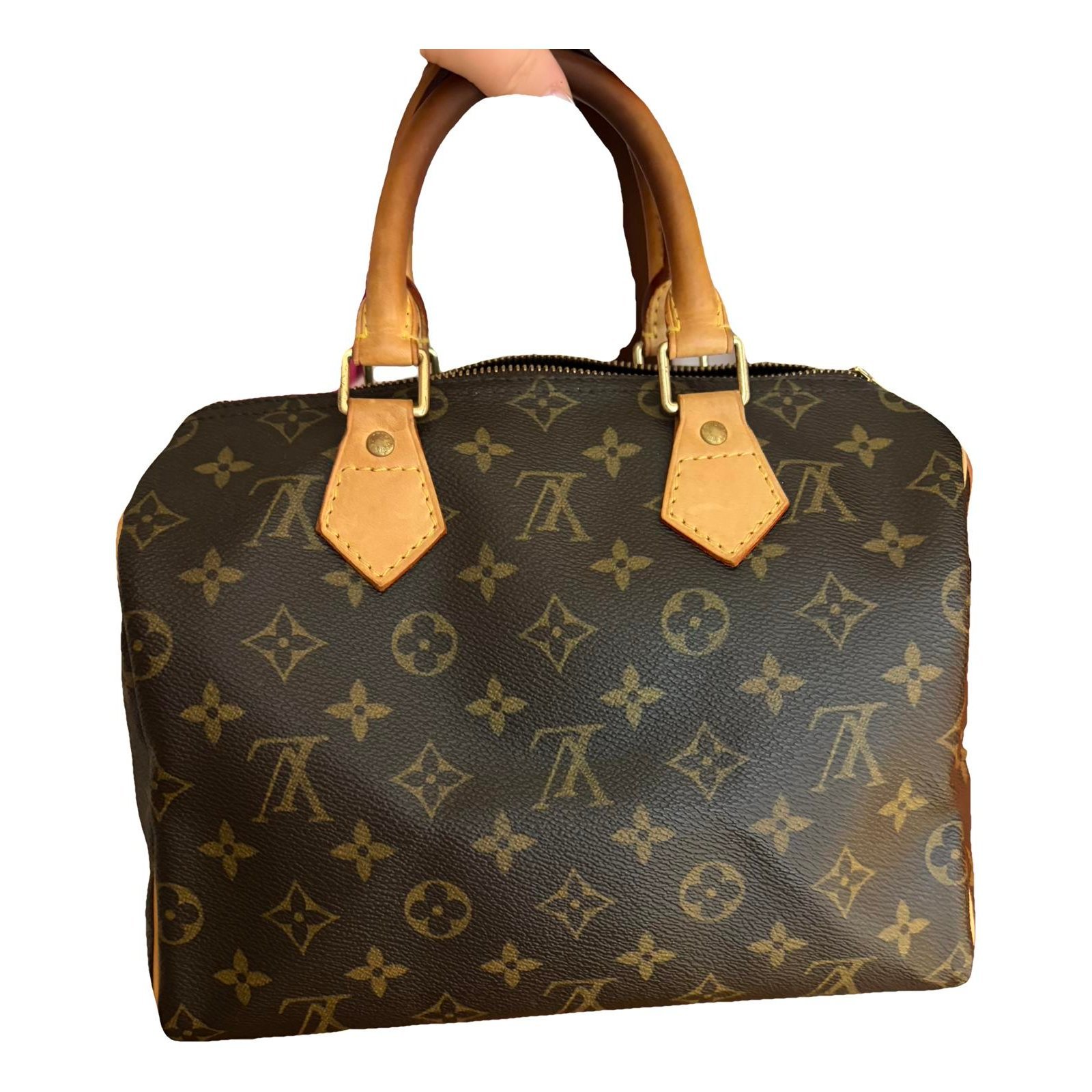 Speedy leather handbag