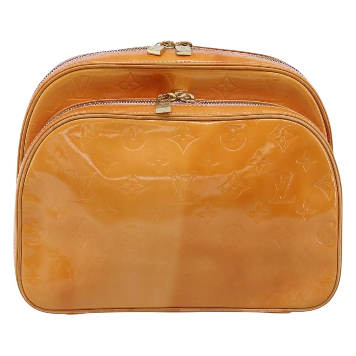 Patent leather backpack