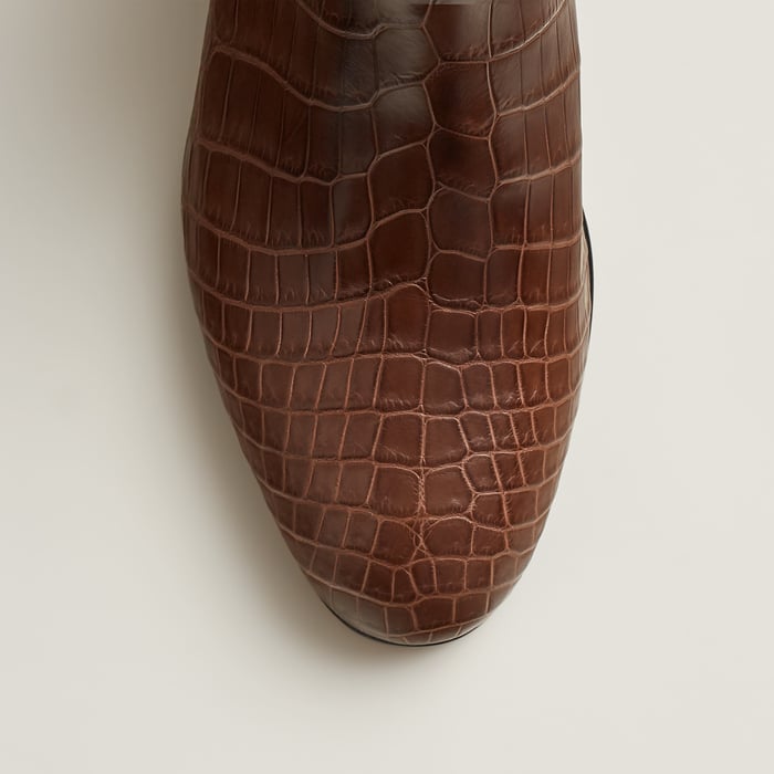 Marron Acajou Bota De Cano Baixo Néo