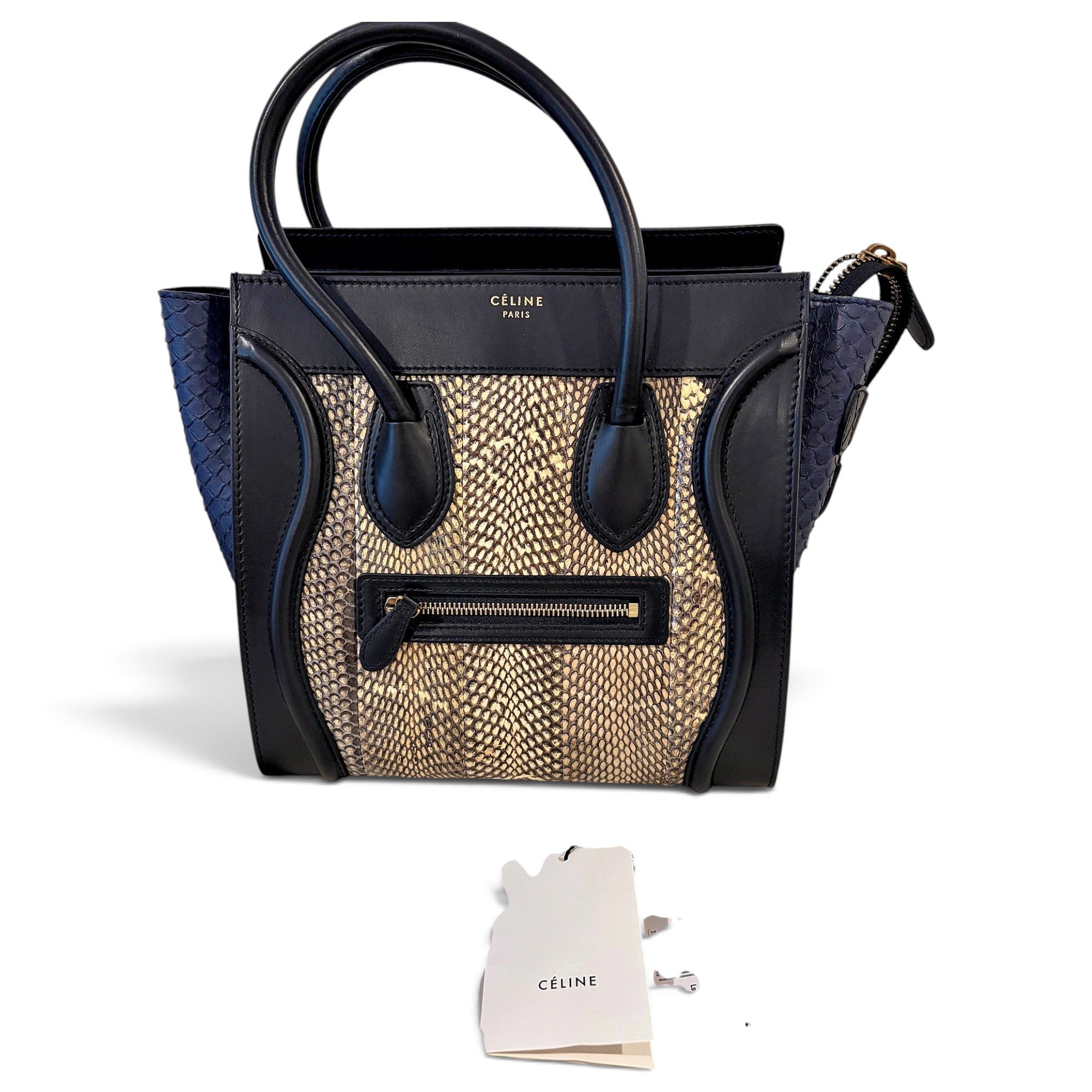 Luggage python handbag