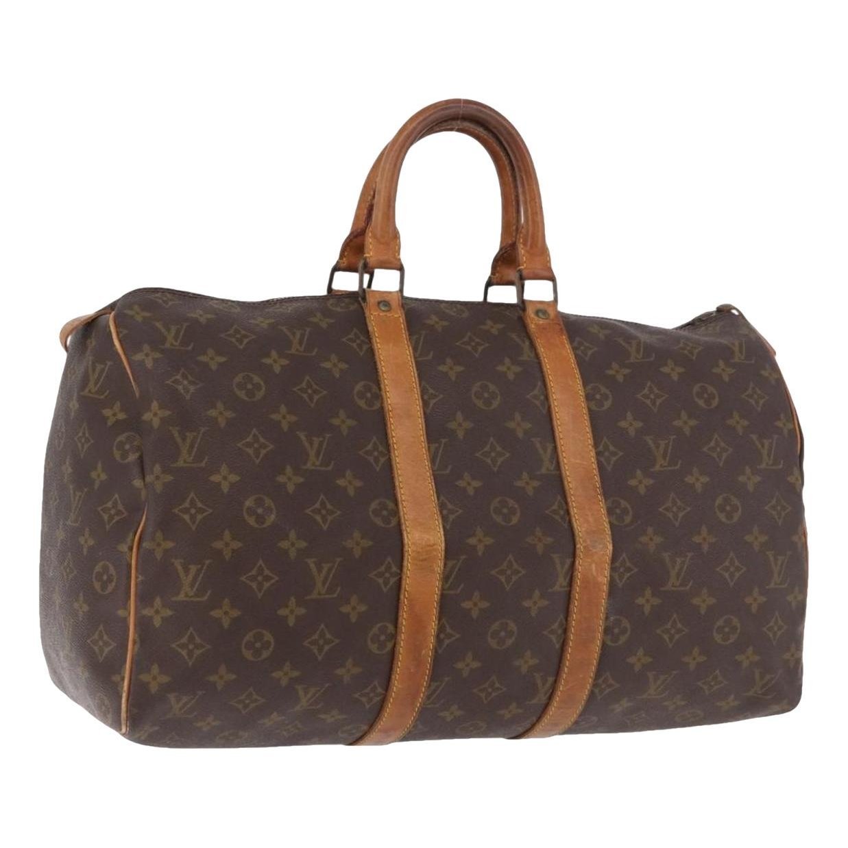 Keepall leather travel bag