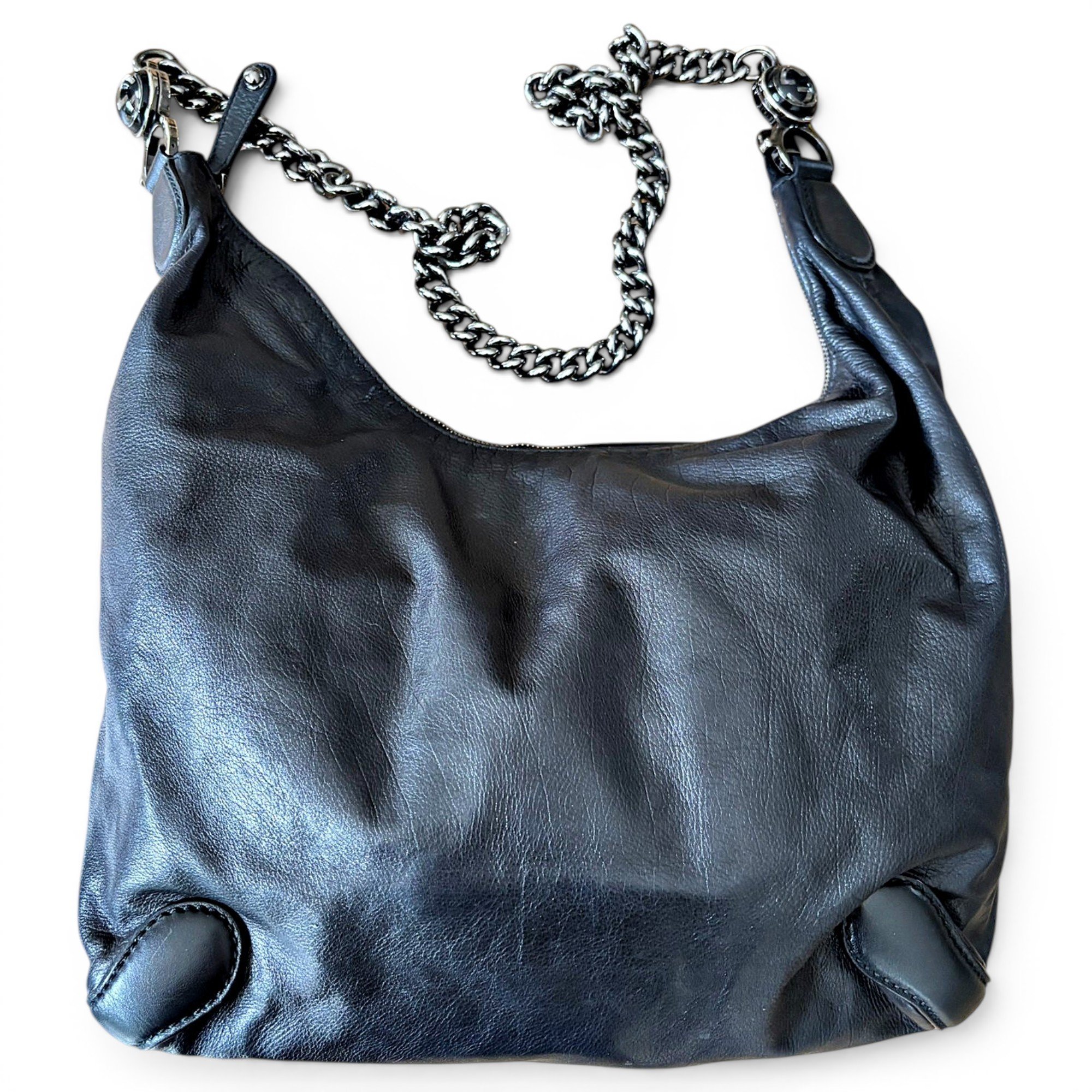 Hobo leather handbag