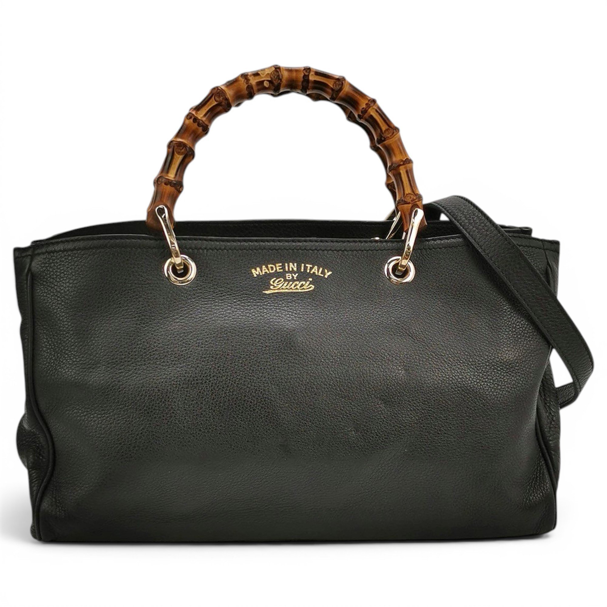 Bamboo leather handbag
