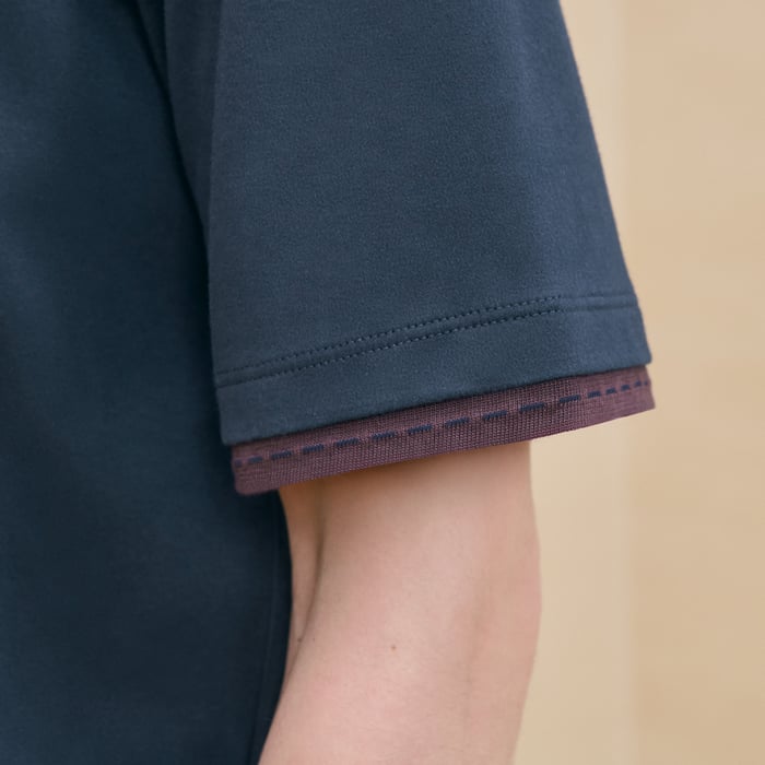 Marine "Piqures Sellier" T-shirt
