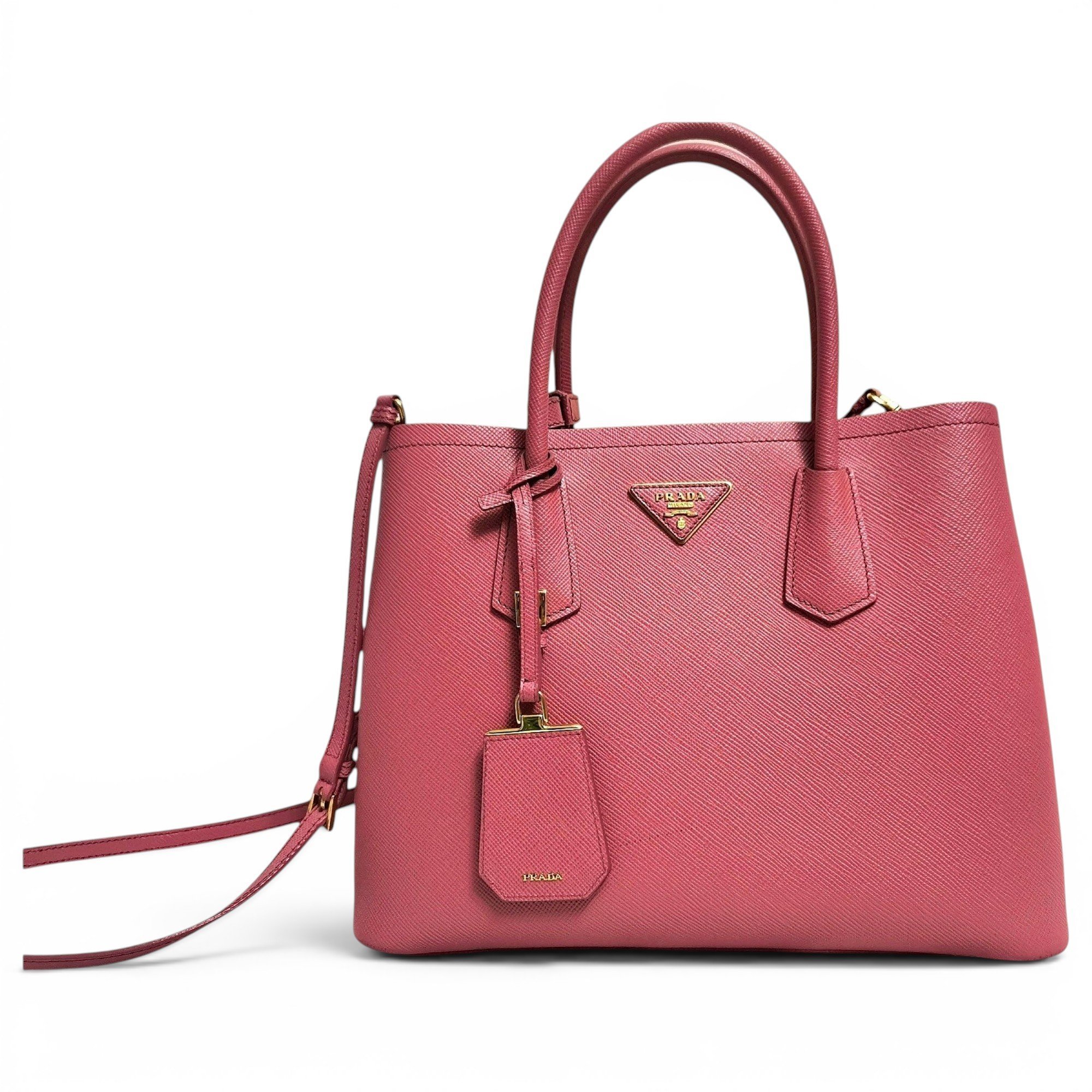 Double leather tote