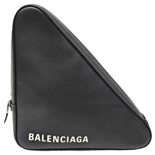 Triangle leather handbag