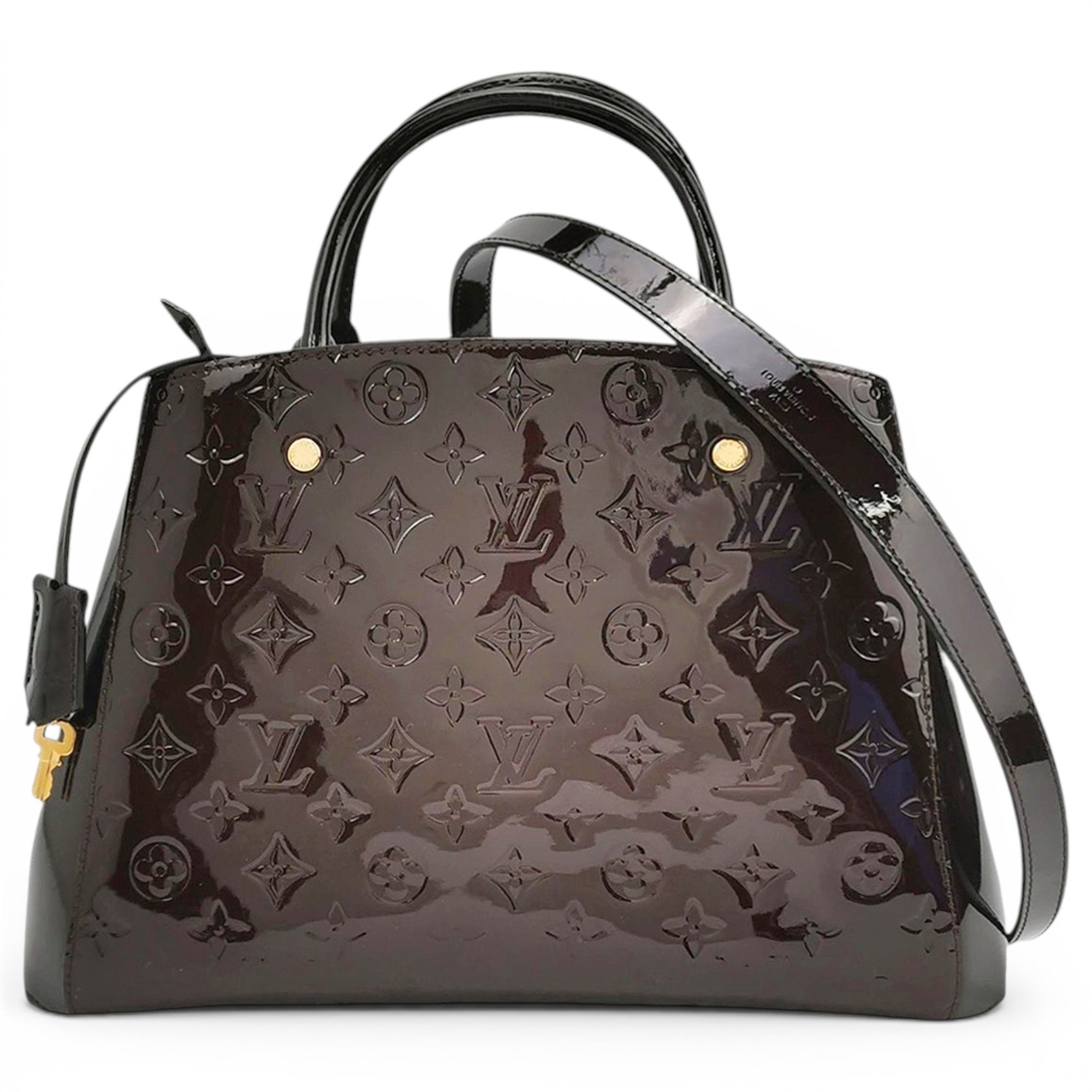 Montaigne patent leather handbag