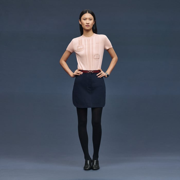 Rose Quartz "Etriers Remix" Short-sleeve Sweater