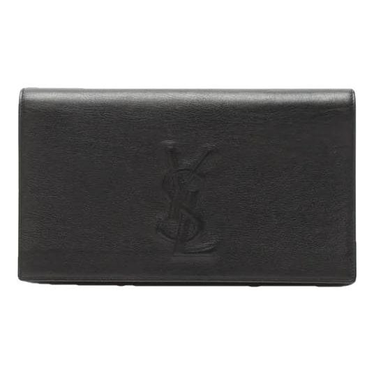 Leather clutch bag