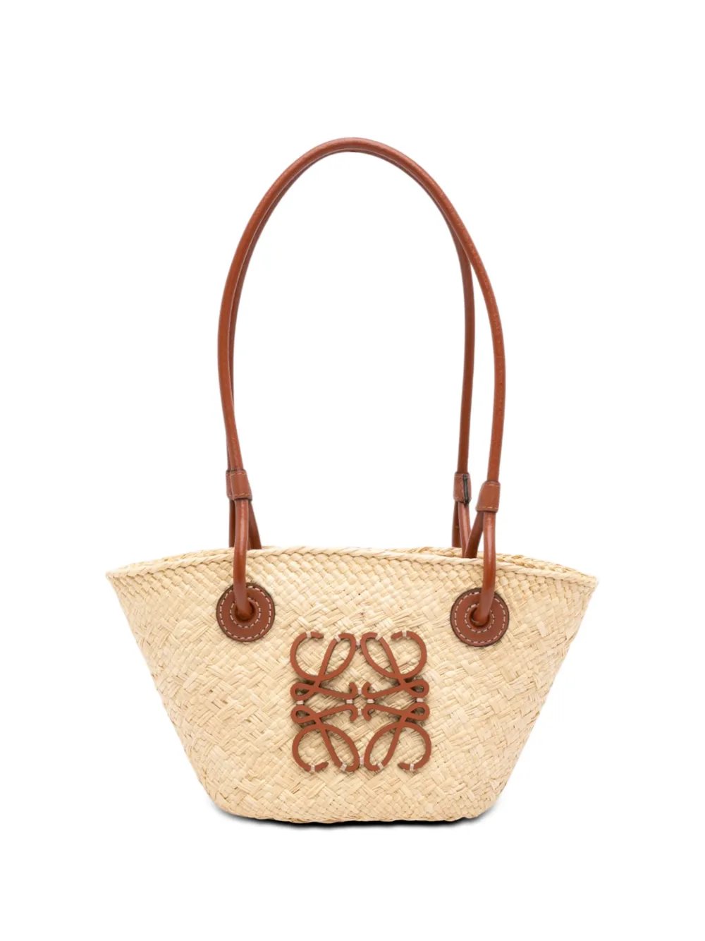 2022 Mini Raffia Anagram Basket tote bag