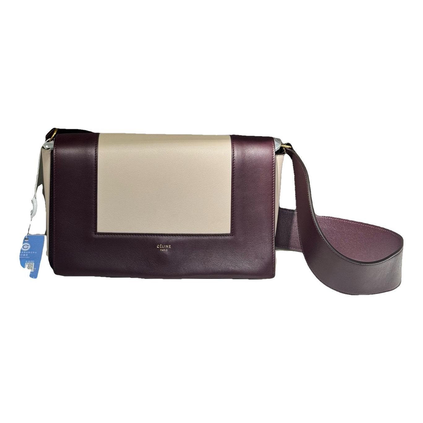 Frame leather handbag