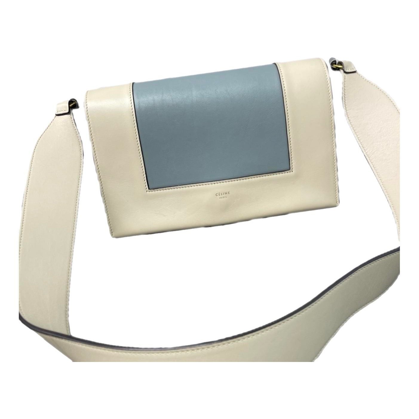 Frame leather handbag