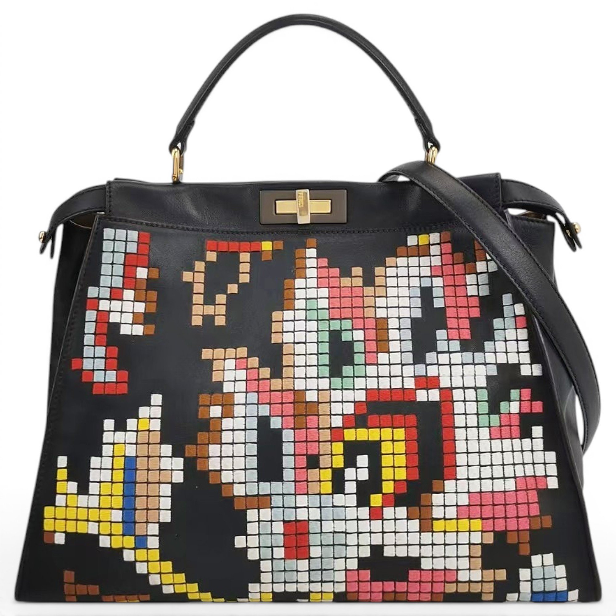 Fendi Peekaboo leather handbag