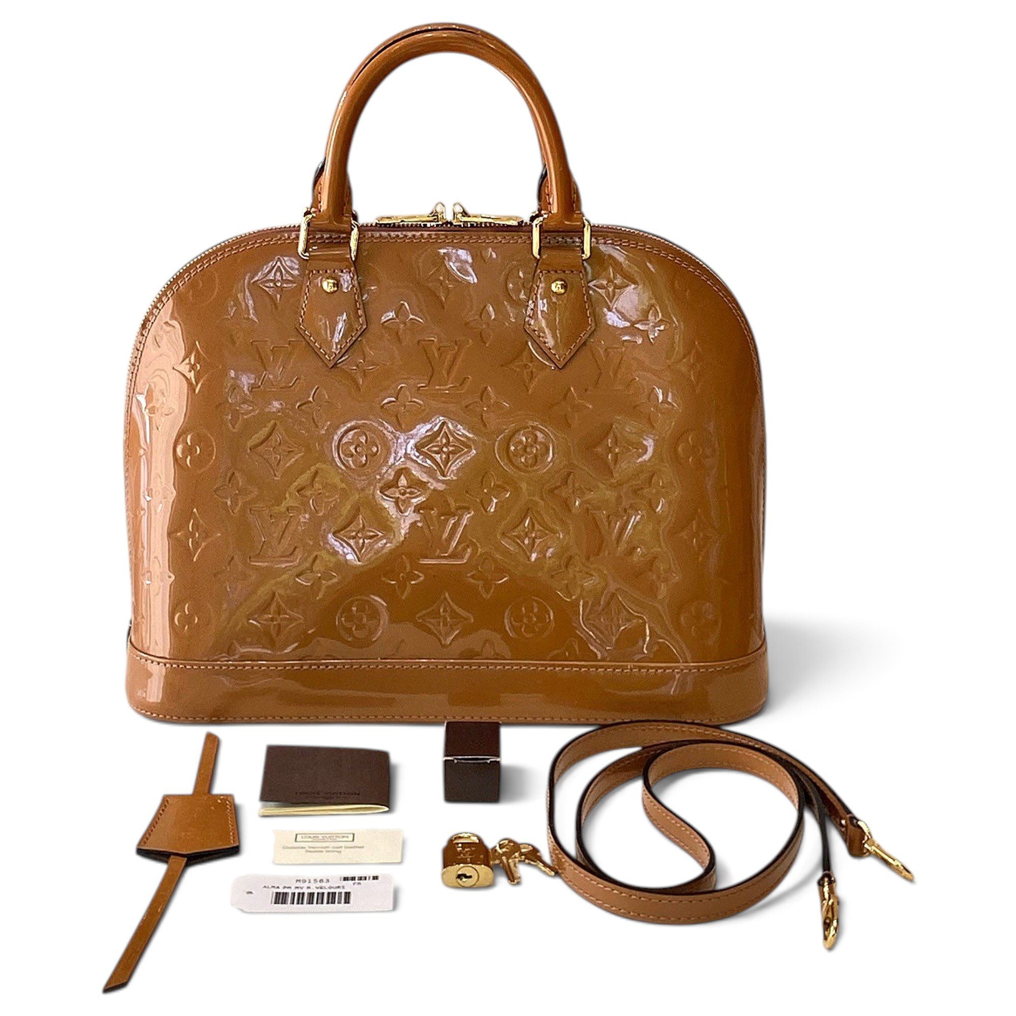 Alma patent leather handbag