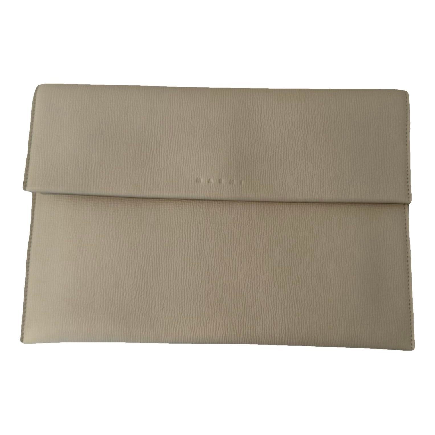 Leather clutch bag