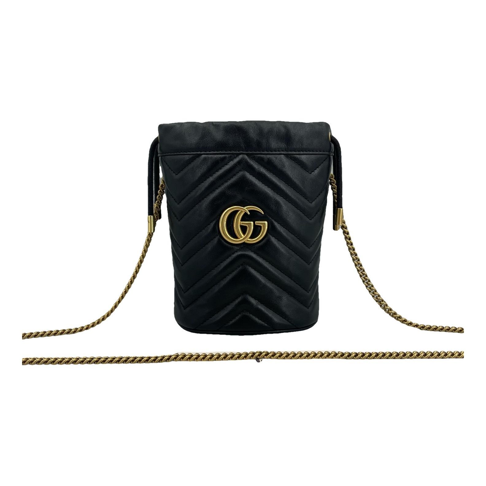 GG Marmont Chain Bucket leather handbag