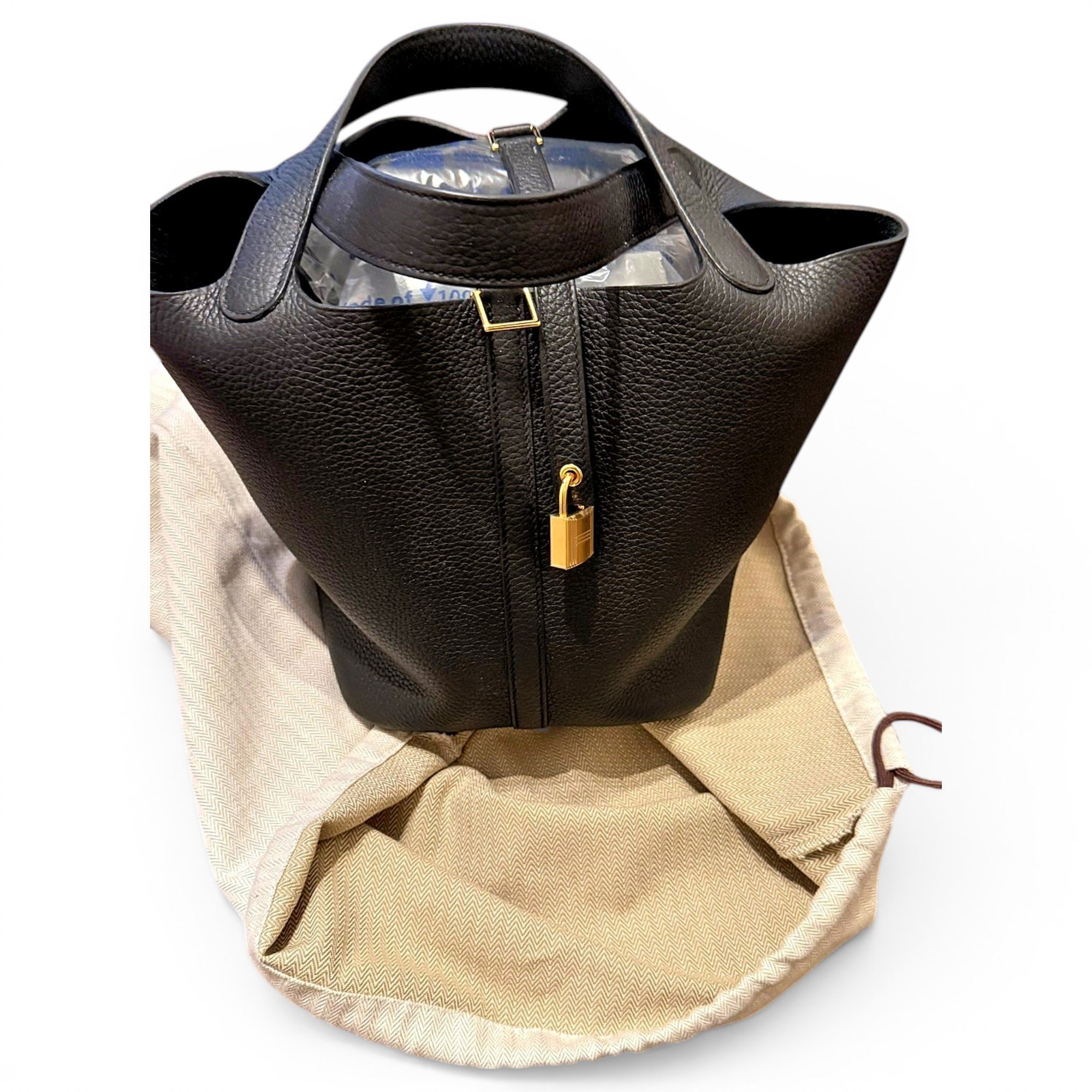 Picotin leather tote
