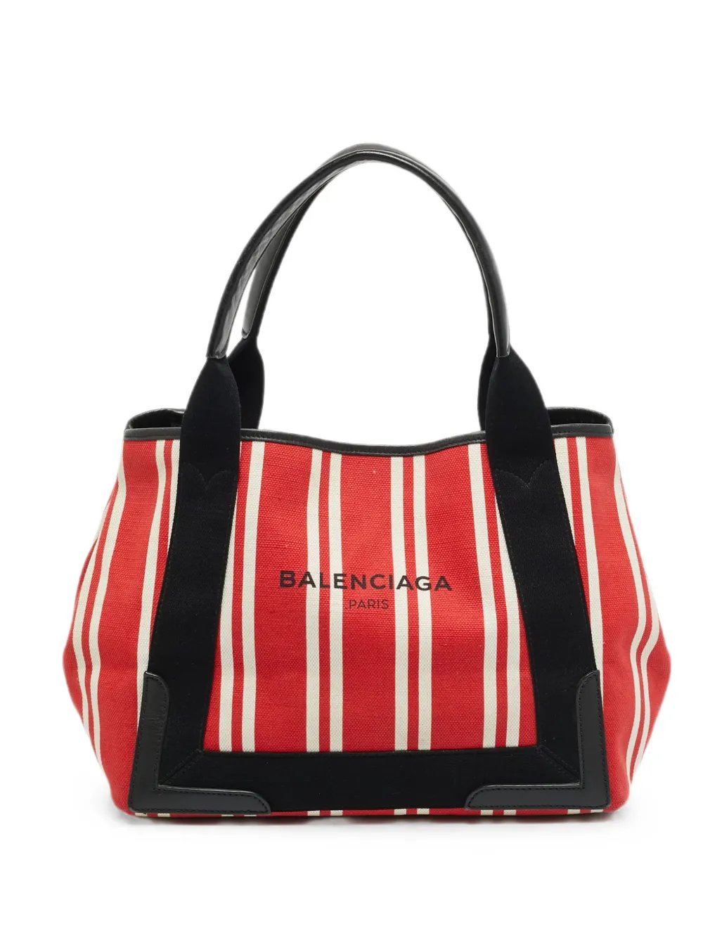 small Cabas striped canvas tote bag