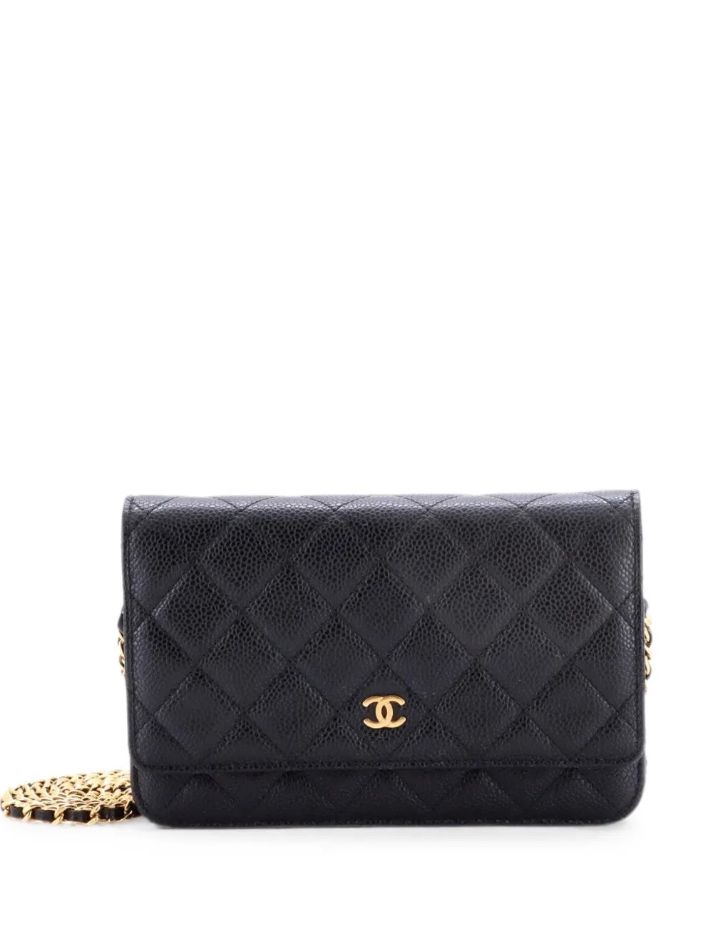 Wallet on Chain Quilted Caviar crossbody bag