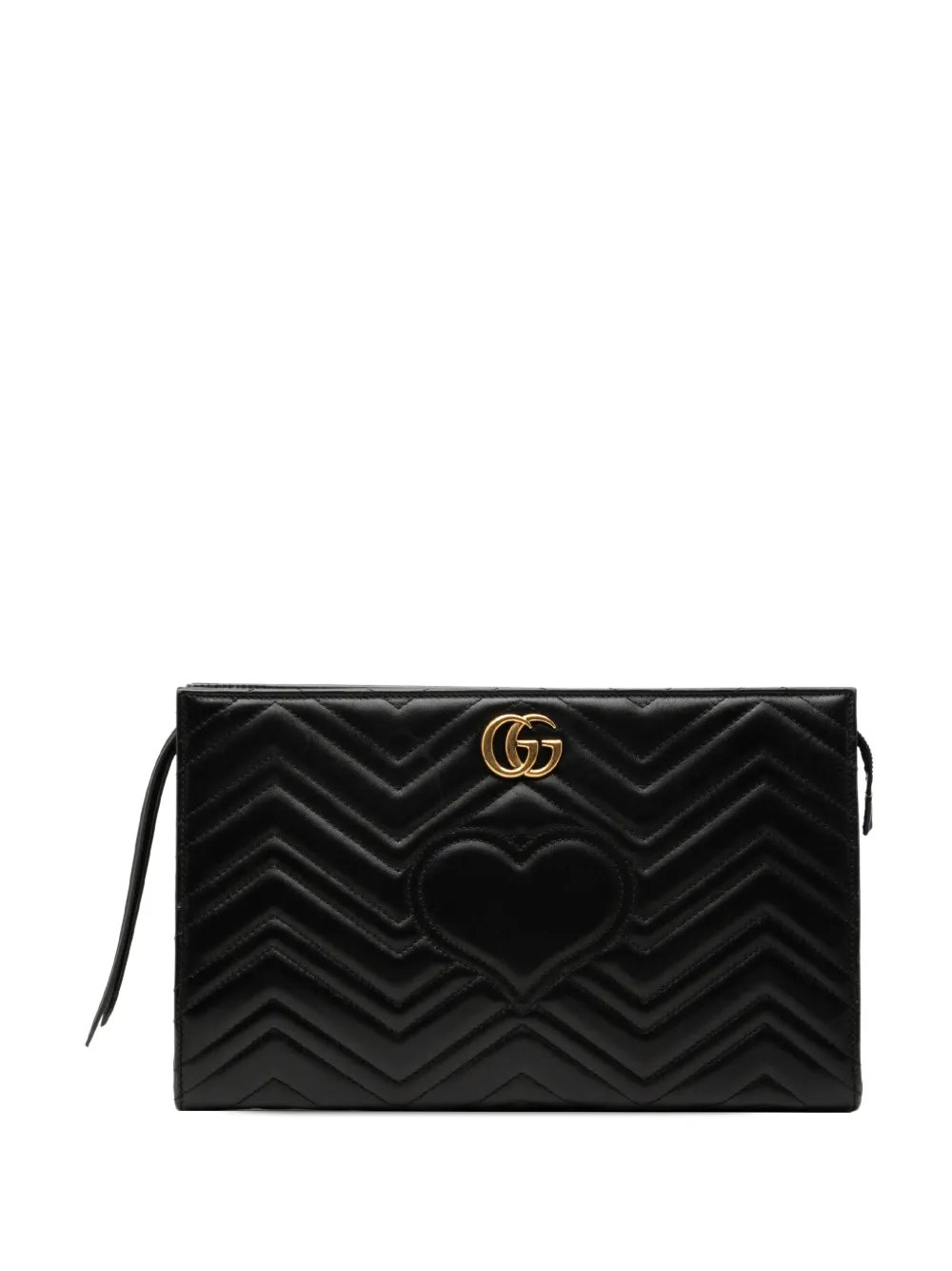 2016-2026 GG Marmont Heart Matelasse Calfskin clutch bag