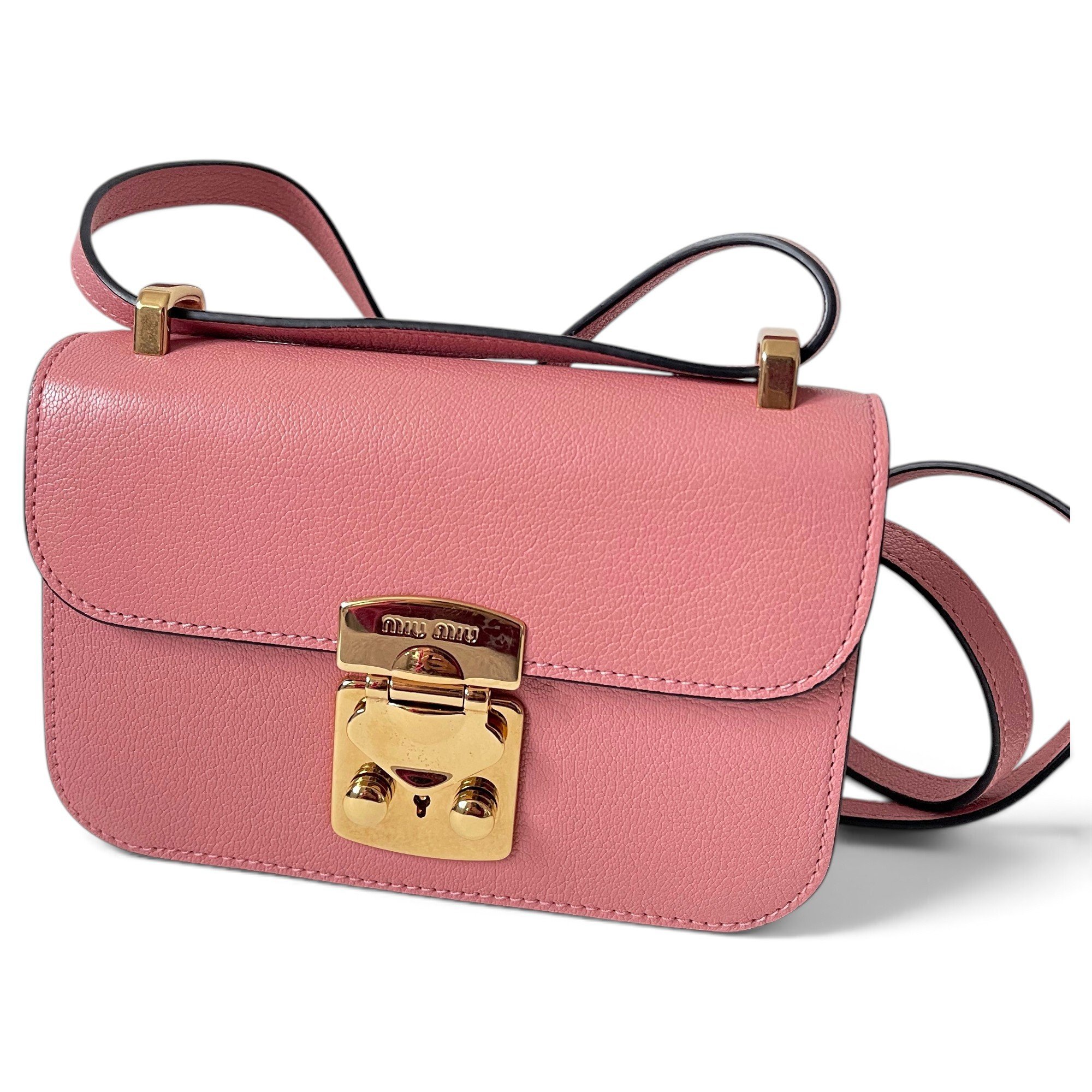 Madras leather handbag
