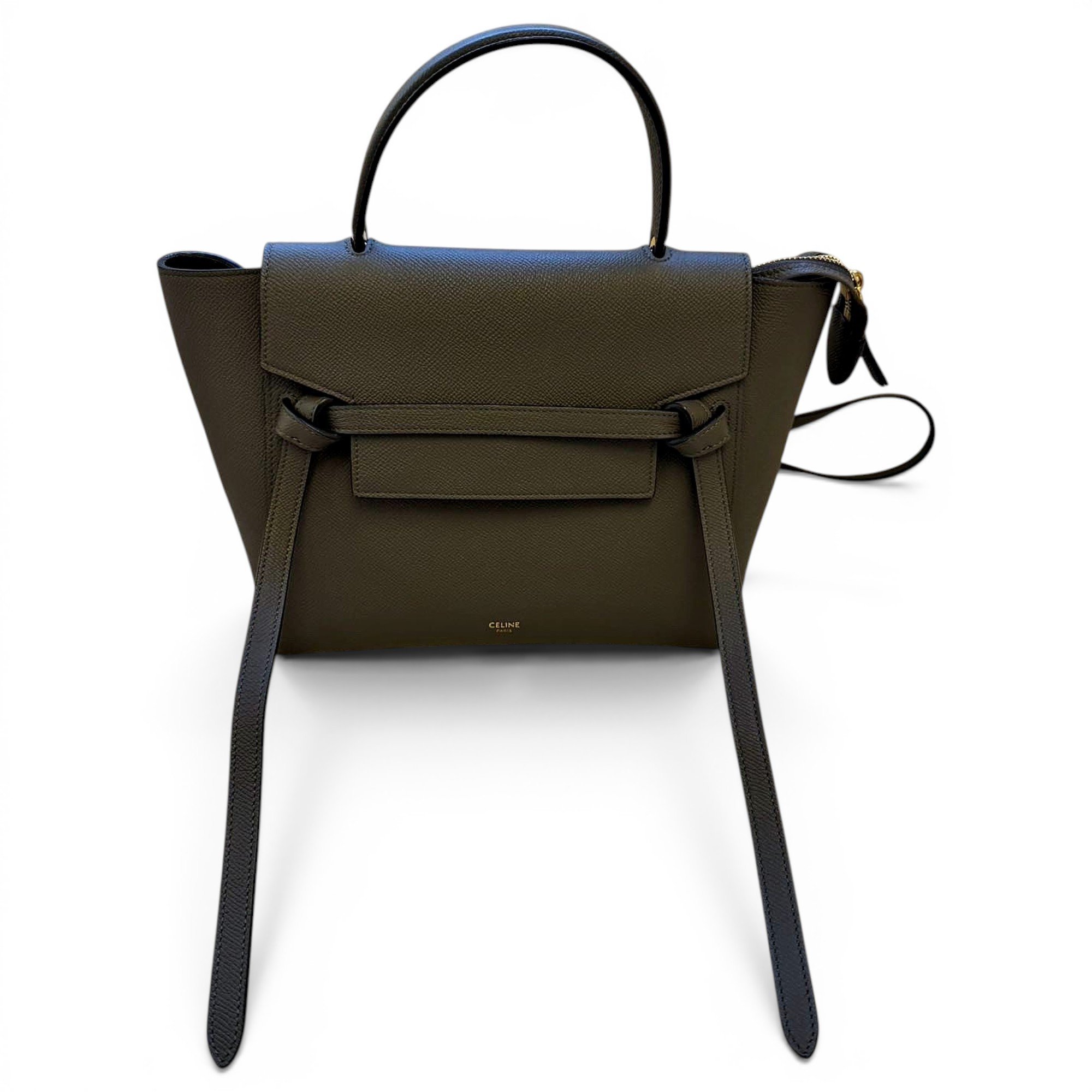 Belt leather crossbody bag