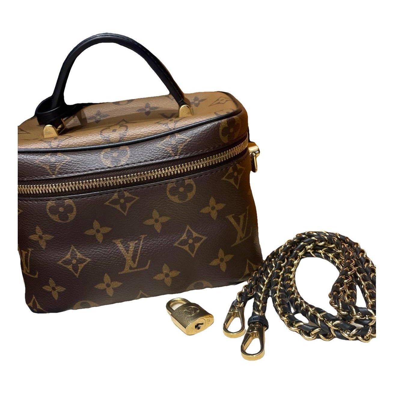 Vanity leather handbag