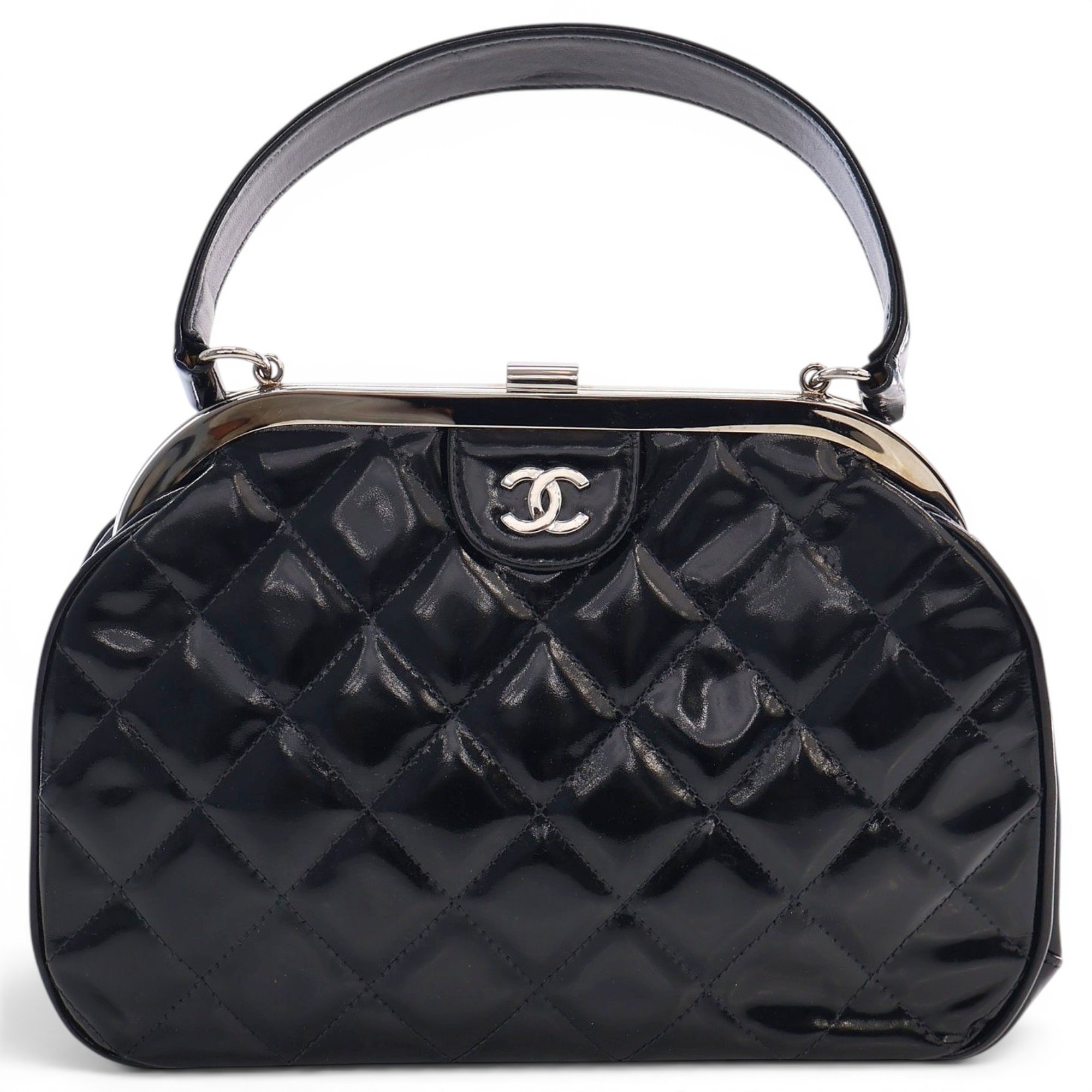 Patent leather bowling bag