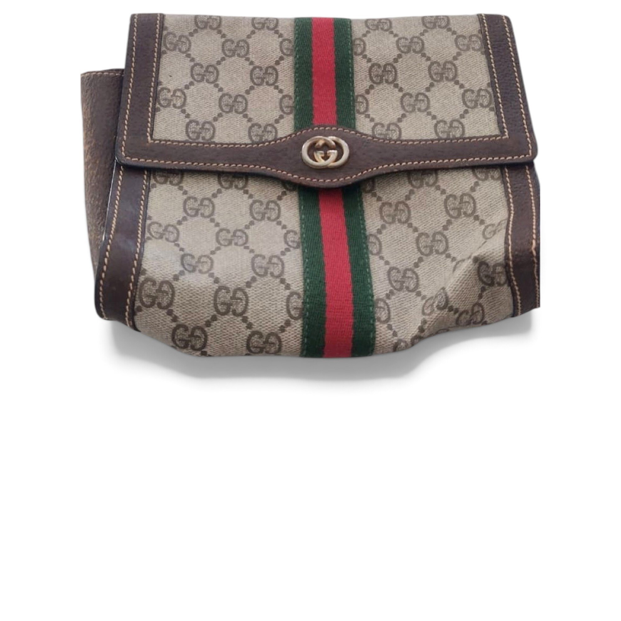 Ophidia leather clutch bag