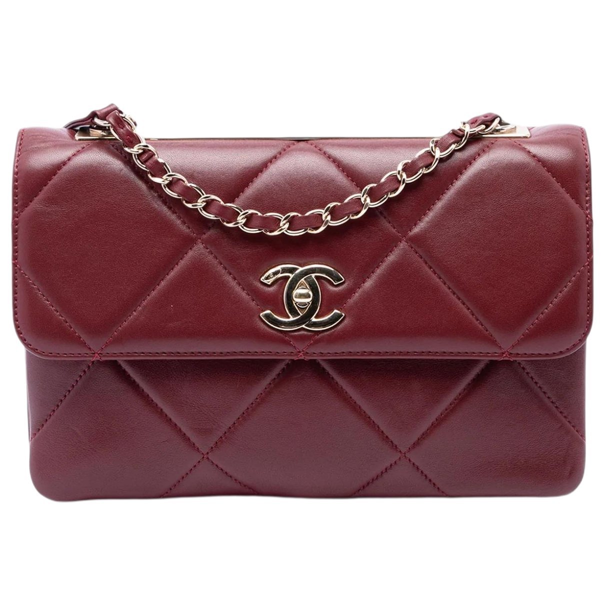 Trendy CC leather handbag